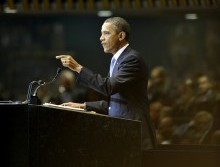 Obama threatens to say 'No' to Congress on Iran. US President Obama. Illustrative. Photo Courtesy of UN Photo/Mark Garten