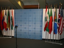 Just speeches, or is it more this time? UN Security Council Press Conference Area. Illustrative. By Joshua Spurlock