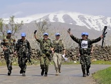 Where's the peace now? Golan Heights UN Peacekeepers. Illustrative. Photo Courtesy of UN Photo/Wolfgang Grebien.